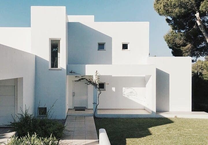 White modern house